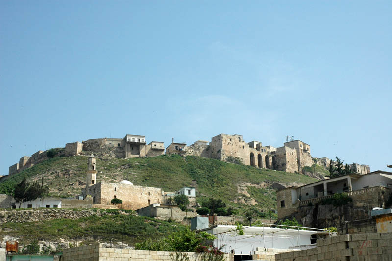 The fortress above the trade center ruins of Apamea